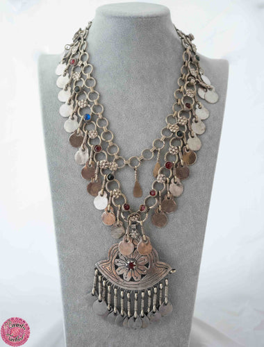 COLLAR AFGANO GRANDE CON CRISTALES