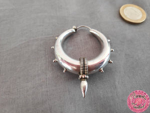 PENDIENTES ARO CON PINCHOS - PLATA 925