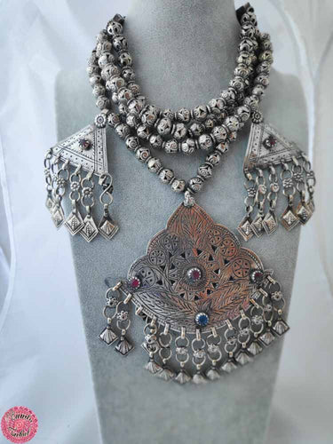 collar antiguo kuchi tribal grande afgano boho