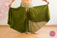 Cargar imagen en el visor de la galería, pantalón ancho sari india verde pistacho